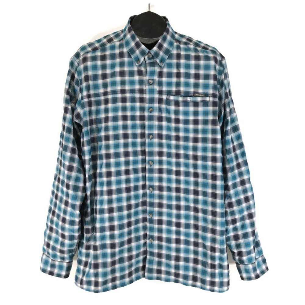 Eddie Bauer Long Sleeve Button Down Shirt Men's Tall Large Plaid Outdoor Casual